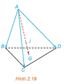 tứ diện $ABCD$ với $G$ là trọng tâm tam giác $BCD$.
