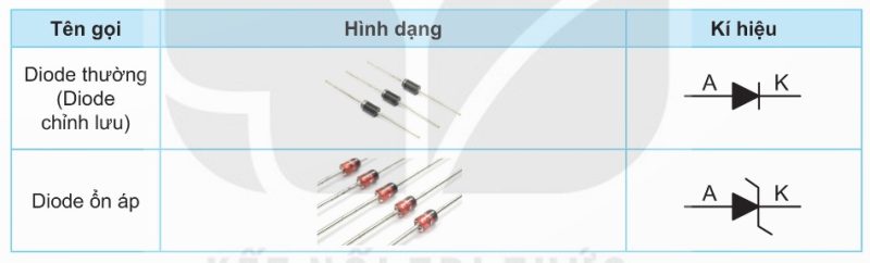 Hình dạng và ký hiệu của một số loại diode cơ bản