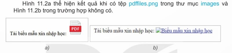 Kết quả khi sử dụng thuộc tính alt với trình duyệt Google Chrome (Ảnh Sách KNTT)