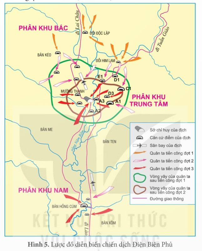 Lược đồ diễn biến chiến dịch Điện Biên Phủ