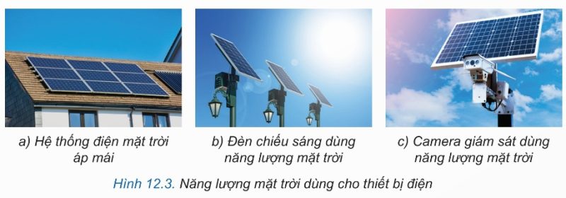Năng lượng mặt trời dùng cho thiết bị điện