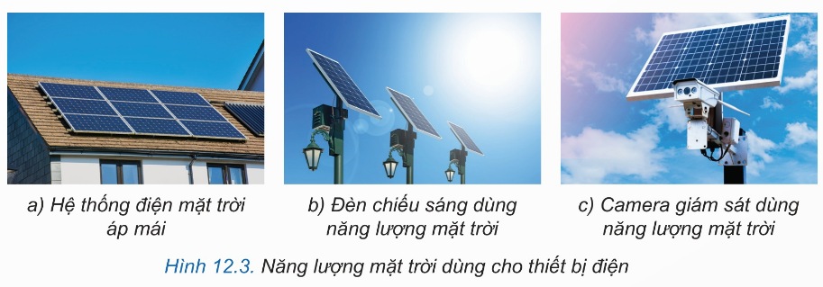 Năng lượng mặt trời dùng cho thiết bị điện