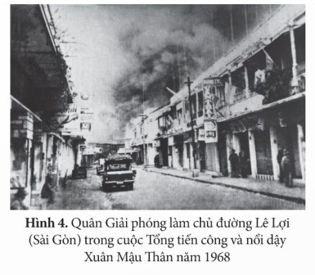 Quân Giải phóng làm chủ đường Lê Lợi (Sài Gòn) trong cuộc Tổng tiến công và nổi dậy Xuân Mậu Thân năm 1968