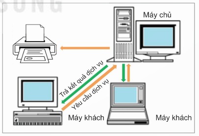 Server trong mạng máy tính (Ảnh Sách KNTT)