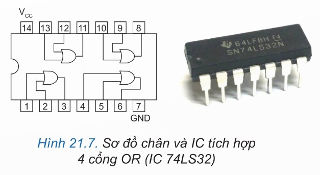 Sơ đồ chân và IC tích hợp 4 cổng OR