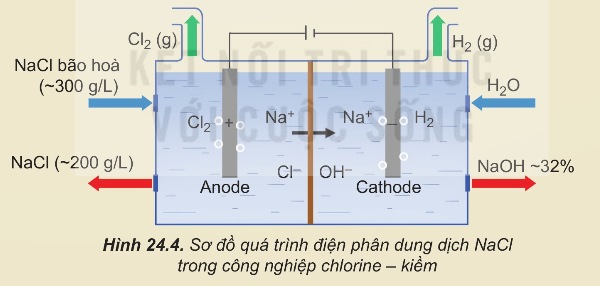 Sơ đồ điện phân nacl
