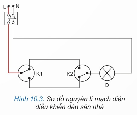 Sơ đồ nguyên lí mạch điện điều khiển đèn sân nhà