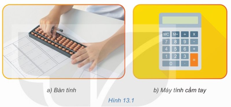 So sánh bàn tính và máy tính cầm tay