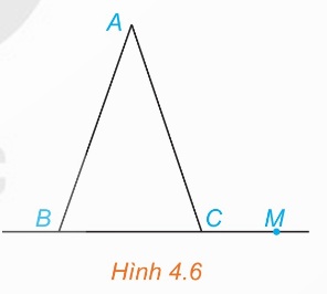 Tam giác ABC và điểm M trên BC
