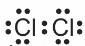 Phân tử $\text{Cl}_2$ (góp chung electron)