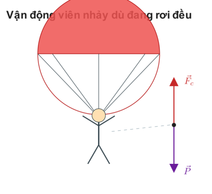 vận động viên nhảy dù đang rơi đều