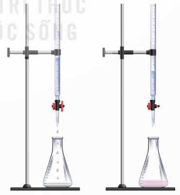 Chuẩn độ dung dịch NaOH bằng dung dịch HCl (Ảnh Sách KNTT)