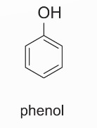 Công thức cấu tạo phenol với nhóm