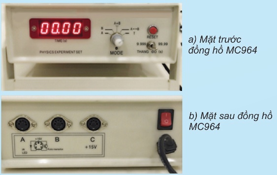 Đồng hồ MC964 mặt trước và mặt sau (Ảnh Sách KNTT)