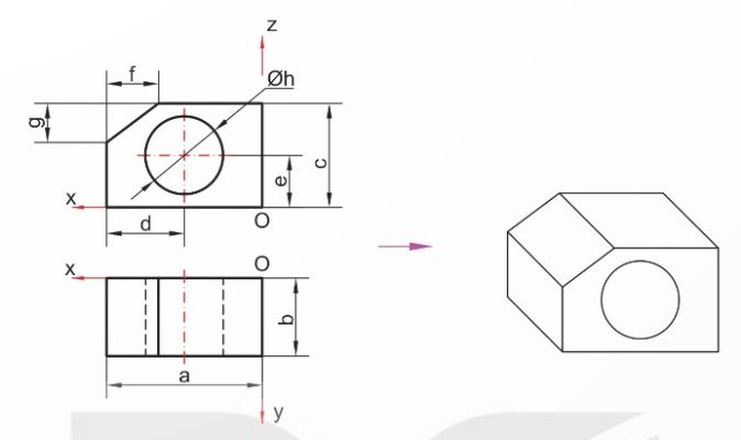 Gắn hệ trục và phác họa vật thể