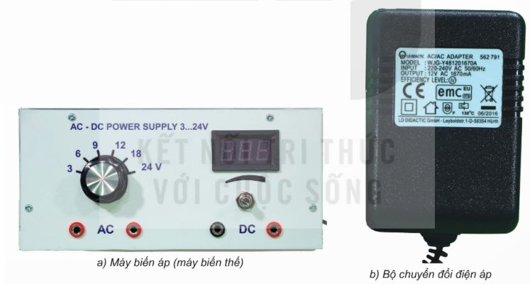 Hai loại thiết bị cung cấp nguồn điện (Ảnh Sách KNTT)