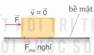 Hình 18.1 – Lực ma sát nghỉ giữ vật đứng yên
