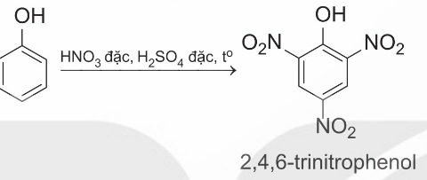 Phương trình phản ứng nitro hóa phenol tạo 2,4,6-trinitrophenol