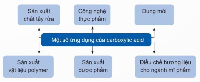 Sơ đồ ứng dụng của carboxylic acid (Ảnh Sách KNTT)