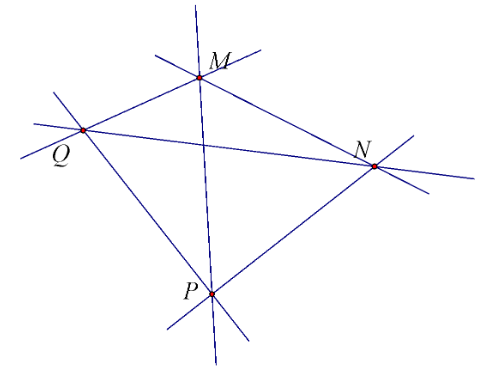 4 điểm M, N, P, Q