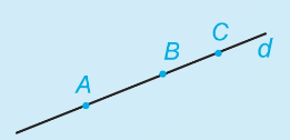 Ba điểm A, B, C trên đường thẳng d, B nằm giữa A và C