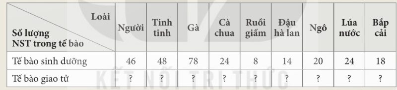 Bảng 42.1 trong sách giáo khoa