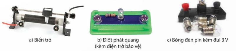 Biến trở, LED, bóng đèn pin