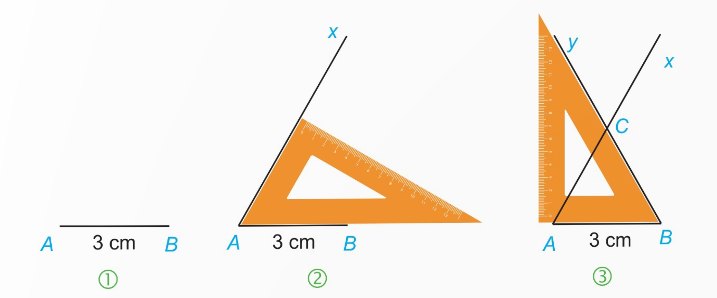 Các bước vẽ tam giác đều