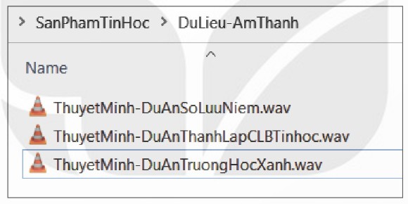 Các tệp âm thanh An đã tạo trong thư mục DuLieu-AmThanh