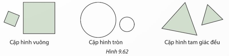 cặp hình vuông, hình tròn, tam giác đều