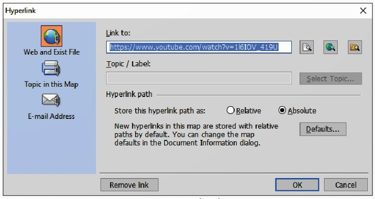 Chèn đường liên kết đến video trên Internet