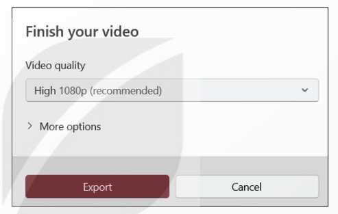 Hình 13b.5 – Cửa sổ Finish your video