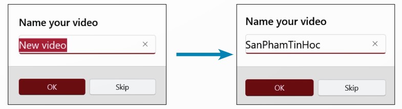 Hình 9b.7 – Nhập tên dự án