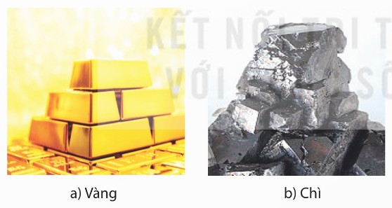 Mẫu vàng và mẫu chì nguyên chất