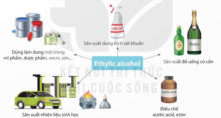 Một số ứng dụng chính của ethylic alcohol
