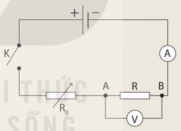 Sơ đồ mạch điện tìm hiểu sự phụ thuộc I vào U