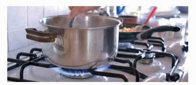 Sử dụng gas để đun nấu trong gia đình