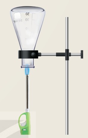 Thí nghiệm về phản ứng cháy của butane