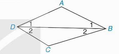 tứ giác ABCD chia thành 2 tam giác bởi đường chéo BD