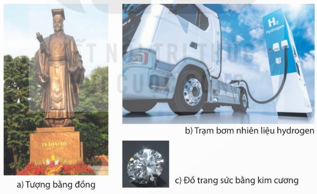 Ứng dụng của một số đơn chất: tượng đồng, trạm bơm hydrogen, kim cương