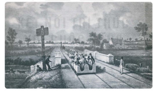 Đường sắt nối hai thành phố Li-vơ-pun và Man-che-xtơ của Anh (1831, tranh vẽ)