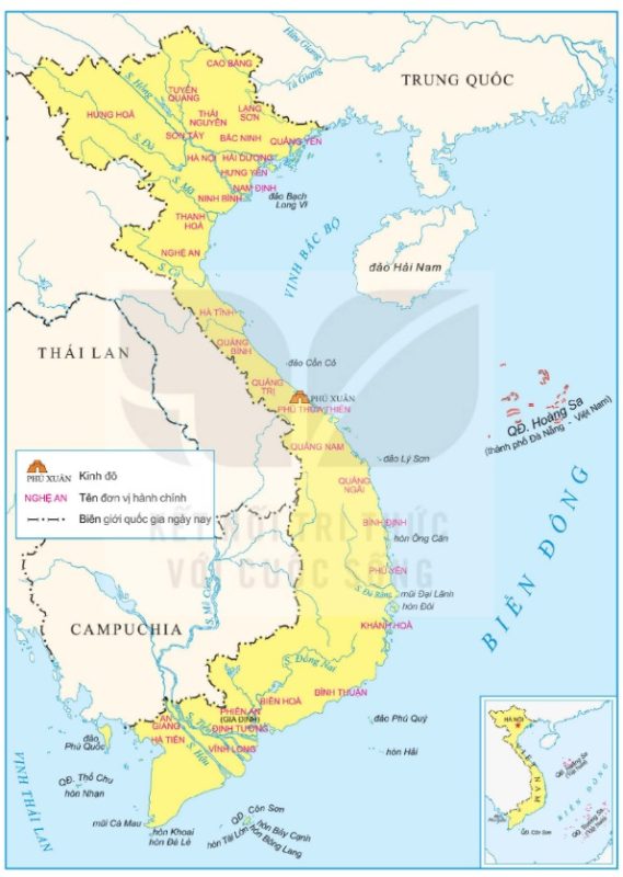 Lược đồ hành chính Việt Nam (sau cải cách Minh Mạng)