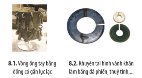 Một số đồ trang sức của cư dân Đông Sơn
