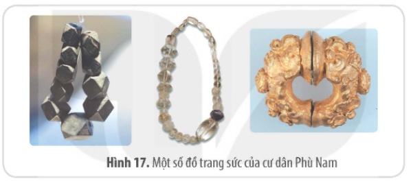 Một số đồ trang sức của cư dân Phù Nam