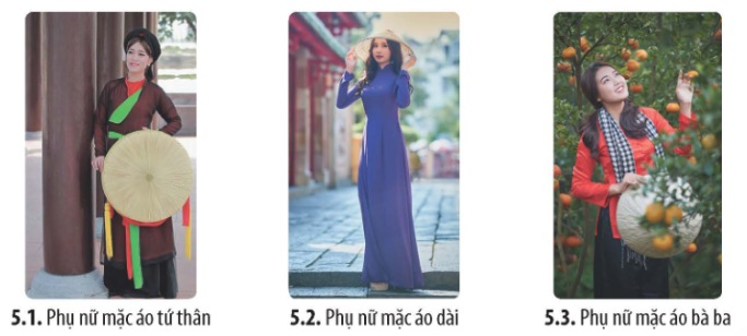 Một số kiểu trang phục của phụ nữ Kinh