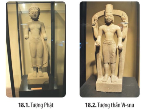 Một số tượng thuộc văn hóa Óc Eo