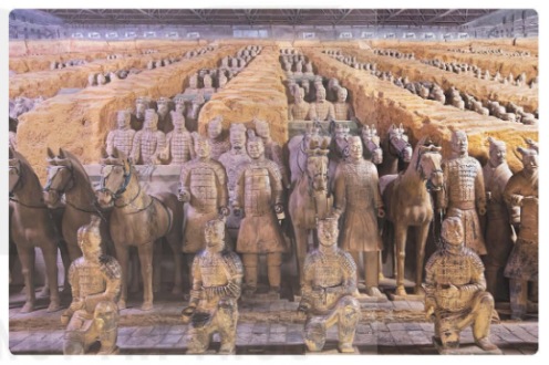 Tượng binh sĩ bằng đất nung trong lăng mộ Tần Thủy Hoàng (tỉnh Thiểm Tây)