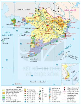Bản đồ kinh tế vùng Đồng bằng sông Cửu Long năm 2024