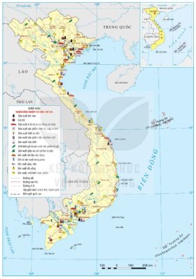 Bản đồ phân bố một số ngành công nghiệp chế biến, chế tạo Việt Nam năm 2024