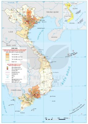 Bản đồ tỉ trọng giá trị sản xuất ngành công nghiệp của các tỉnh, thành phố so với cả nước và một số hình thức tổ chức lãnh thổ công nghiệp Việt Nam năm 2024